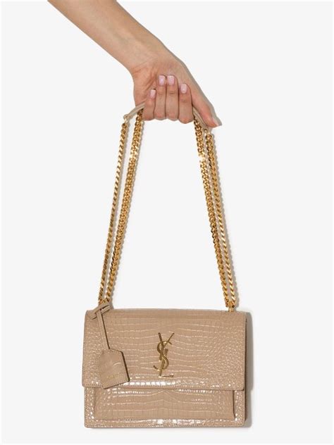 yves saint laurent sunset small|Saint Laurent Small Sunset Python Shoulder Bag.